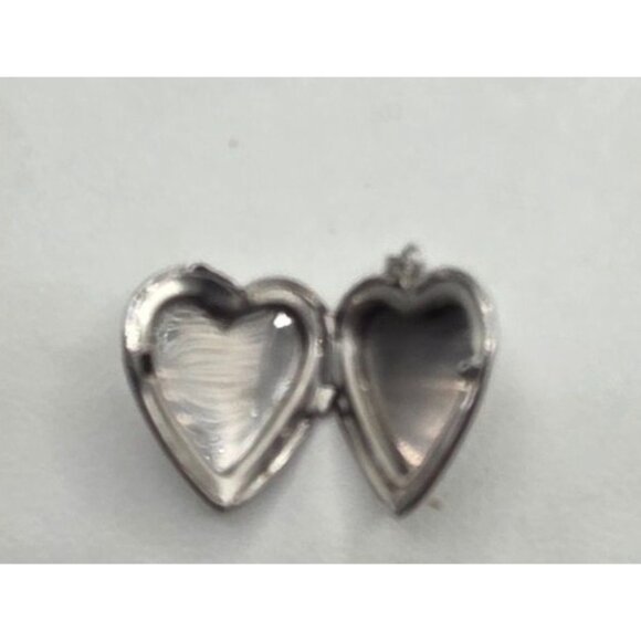 Sterling Silver Heart Cross Engraved Locket Pendant - Picture 5 of 5